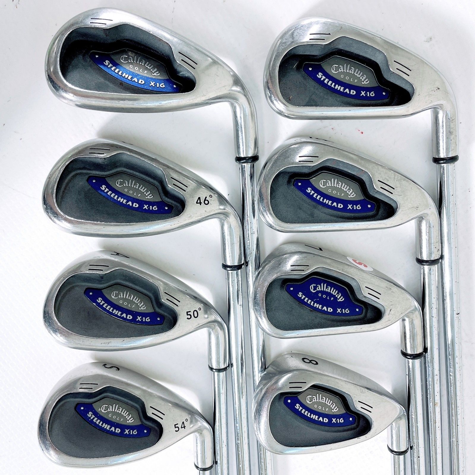 【中古】キャロウェイ STEELHEAD X-16 5-9I/PW/AW/SW 8本セット アイアン セット【S】