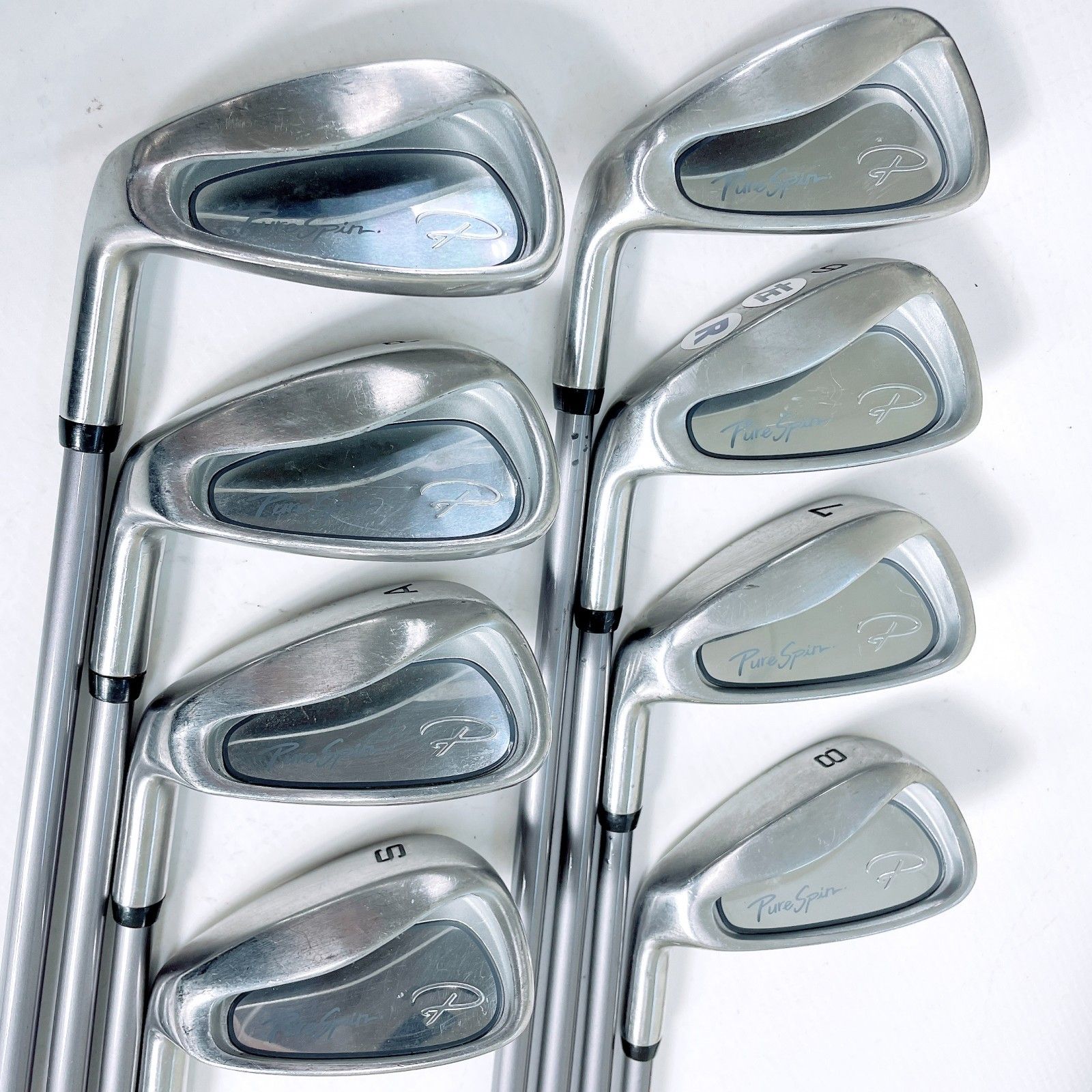 【中古】 ピュア スピン Pure Spin 5-9I/PW/AW/SW 8本セット アイアン セット/左利き【R】