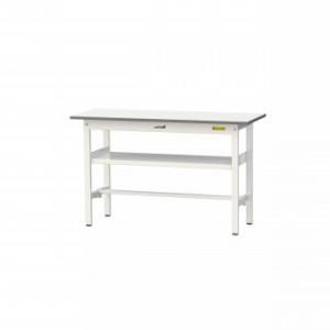 【新品・5営業日で発送】COMOLIFE コモライフ SUP-1245F-WW+UK-1200-W ワークテーブル 150シリーズ 固定(H740mm)(中間棚板付き)+150シリーズ用架台 (2291766)