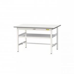 【新品・5営業日で発送】COMOLIFE コモライフ SUP-1275F-WW+UK-1200-W ワークテーブル 150シリーズ 固定(H740mm)(中間棚板付き)+150シリーズ用架台 (2291764)