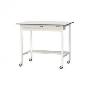 【新品・5営業日で発送】COMOLIFE コモライフ 山金工業(YamaTec) SUPHC-1275WT-WW ワークテーブル 150シリーズ 移動(H1036mm)(半面棚板・ワイド引出し付き) (2291731)