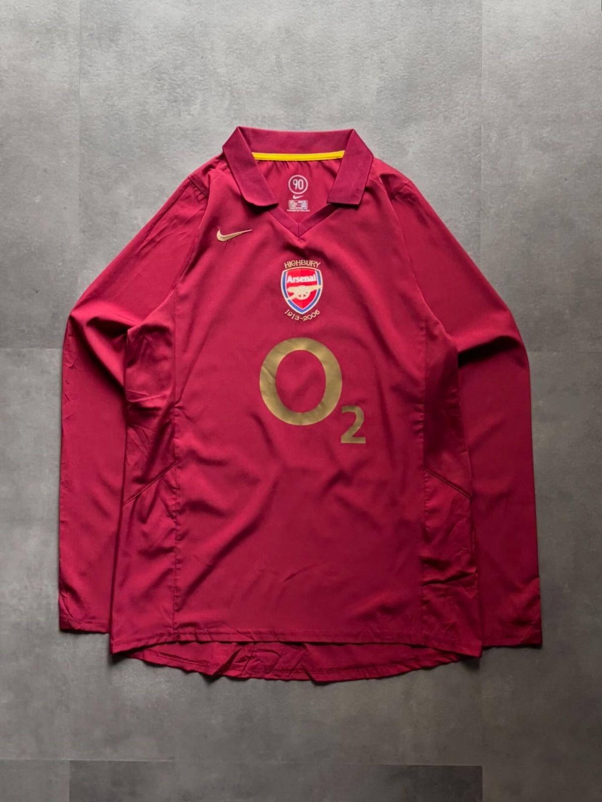 NIKE Arsenal アーセナル O2 Highbury 長袖ユニフォーム L 赤 - メルカリ