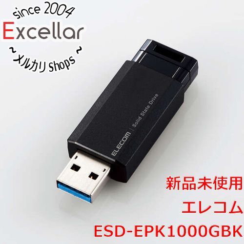 [bn:6] ELECOM　外付けポータブルSSD　ESD-EPK1000GBK　ブラック　1TB