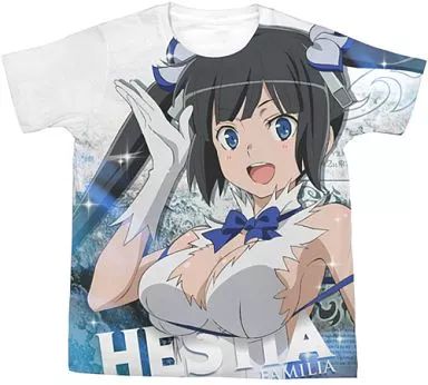 【中古】Tシャツ(キャラクター) ヘスティア フルグラフィックTシャツ ホワイト Mサイズ 「ダンジョンに出会いを求めるのは間違っているだろうか」