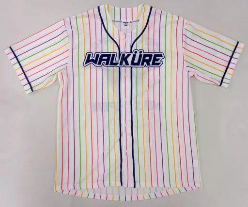 【中古】衣類 ワルキューレベースボールシャツ ホワイト Lサイズ 「劇場版マクロスΔ 激情のワルキューレ 扇情のプレミアムライブイベント at 豊洲PIT」