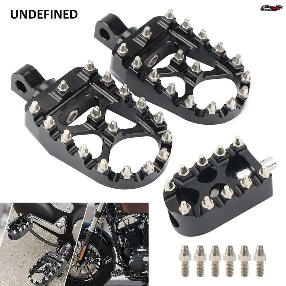ハーレーダビッドソン ダイナ ファットボーイ スポーツスター 883 ストリートボブ チョッパー用 MX フットペグ モーターサイクル ギアシフ