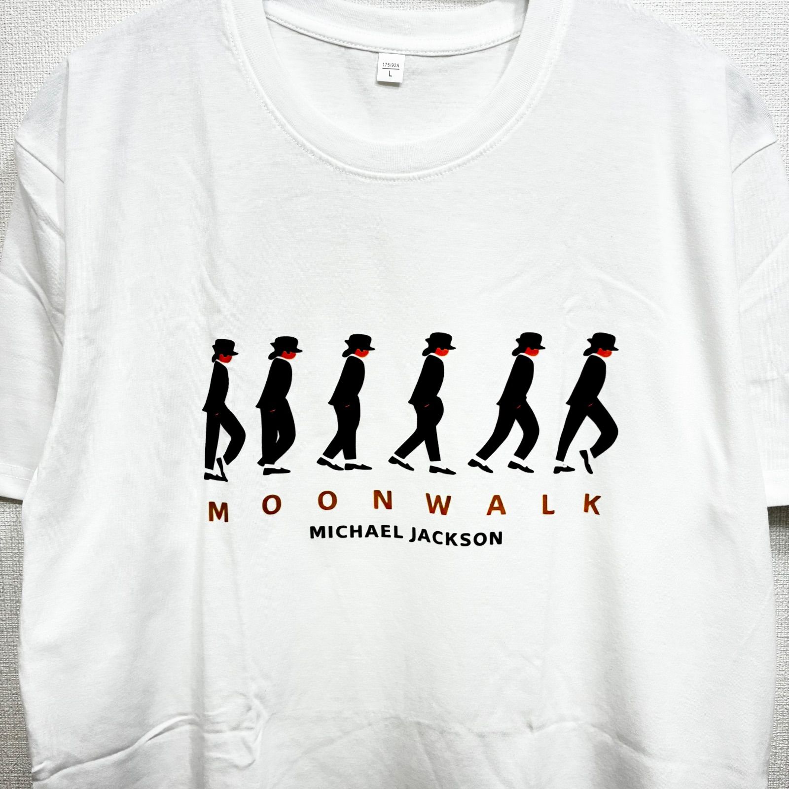 新品 マイケルジャクソン Michael Jackson ムーンウォーク Tシャツ L