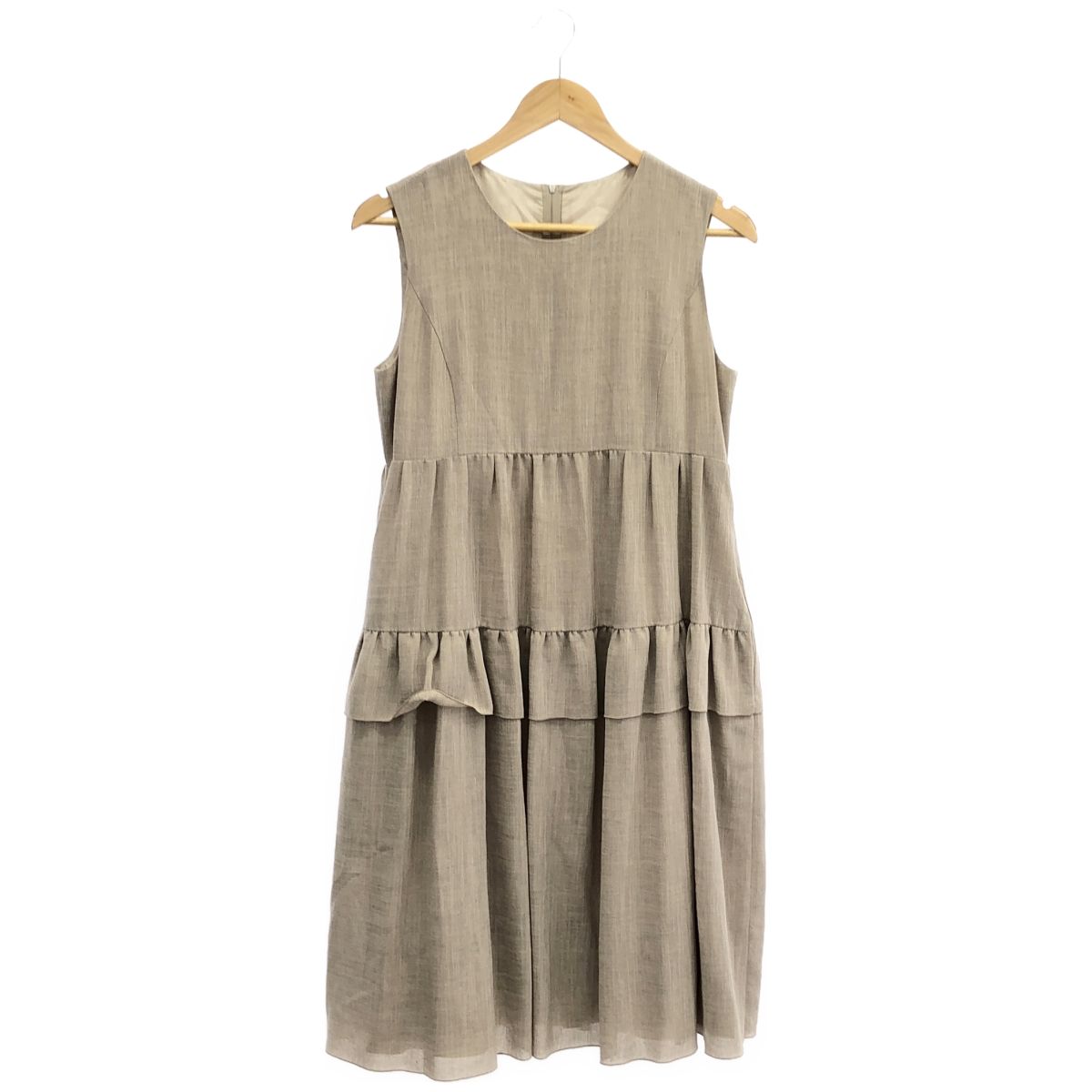 DAISY LIN デイジーリン ベージュ シュークリームドレス ノースリーブ