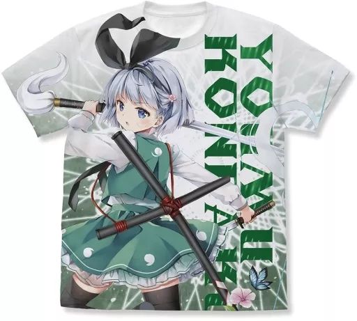 【中古】衣類 魂魄妖夢 フルグラフィックTシャツ なつめえりver. ホワイト Lサイズ 「東方Project」