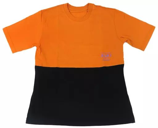 【中古】衣類 キービジュアル(金沢) Tシャツ オレンジ×ブラック Lサイズ 「ジョジョの奇妙な冒険 荒木飛呂彦原画展 JOJO-冒険の波紋-」