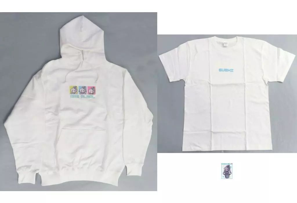 【中古】衣料雑貨 アルス・アルマル(ドット) Tシャツ＆フーディセット(クリアカード付き) ホワイト Lサイズ 「バーチャルYouTuber にじさんじ アルス・アルマル×ZOZOTOWN」