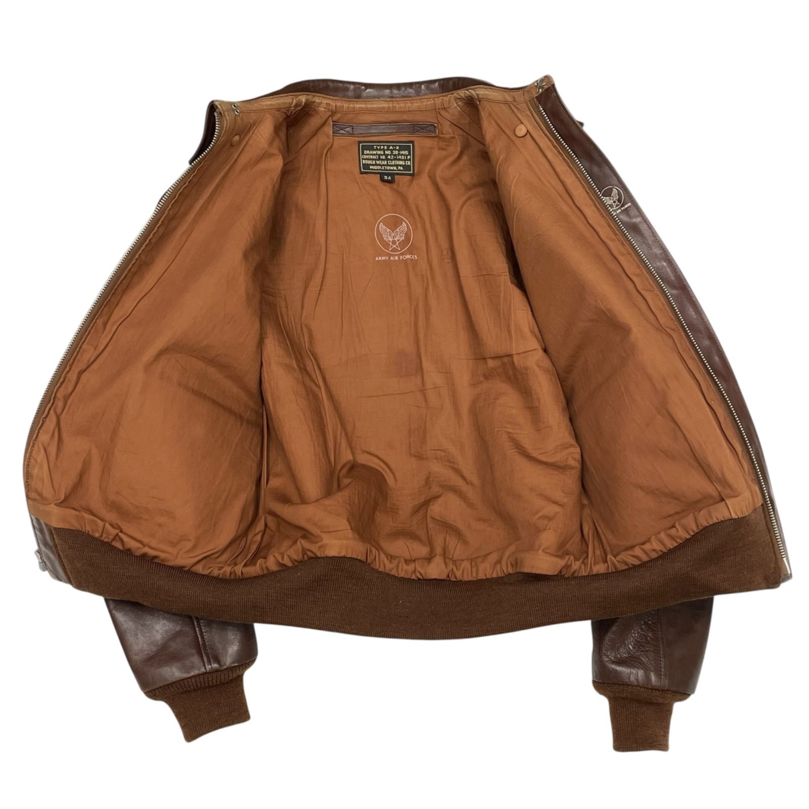 34 THE REAL McCOY'S TYPE A-2 ROUGH WEAR CLOTHING co. リアル