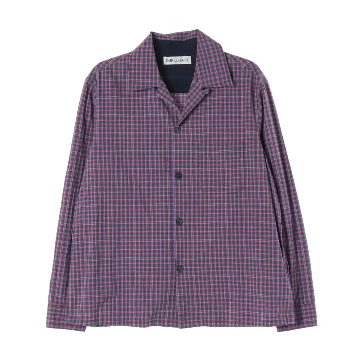 アワーレガシー 25SS ヒューセン シャツ ベニス CHECK ウール シアサッカー