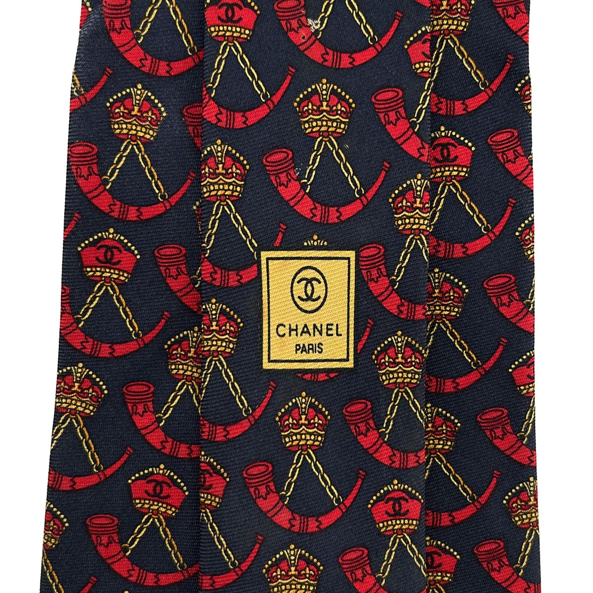 CHANEL シャネル　ネクタイ　ココマーク　スーツ　シャツ　カフス CHANEL / シャネル | シルク 総柄 ココマーク スーツ ネクタイ