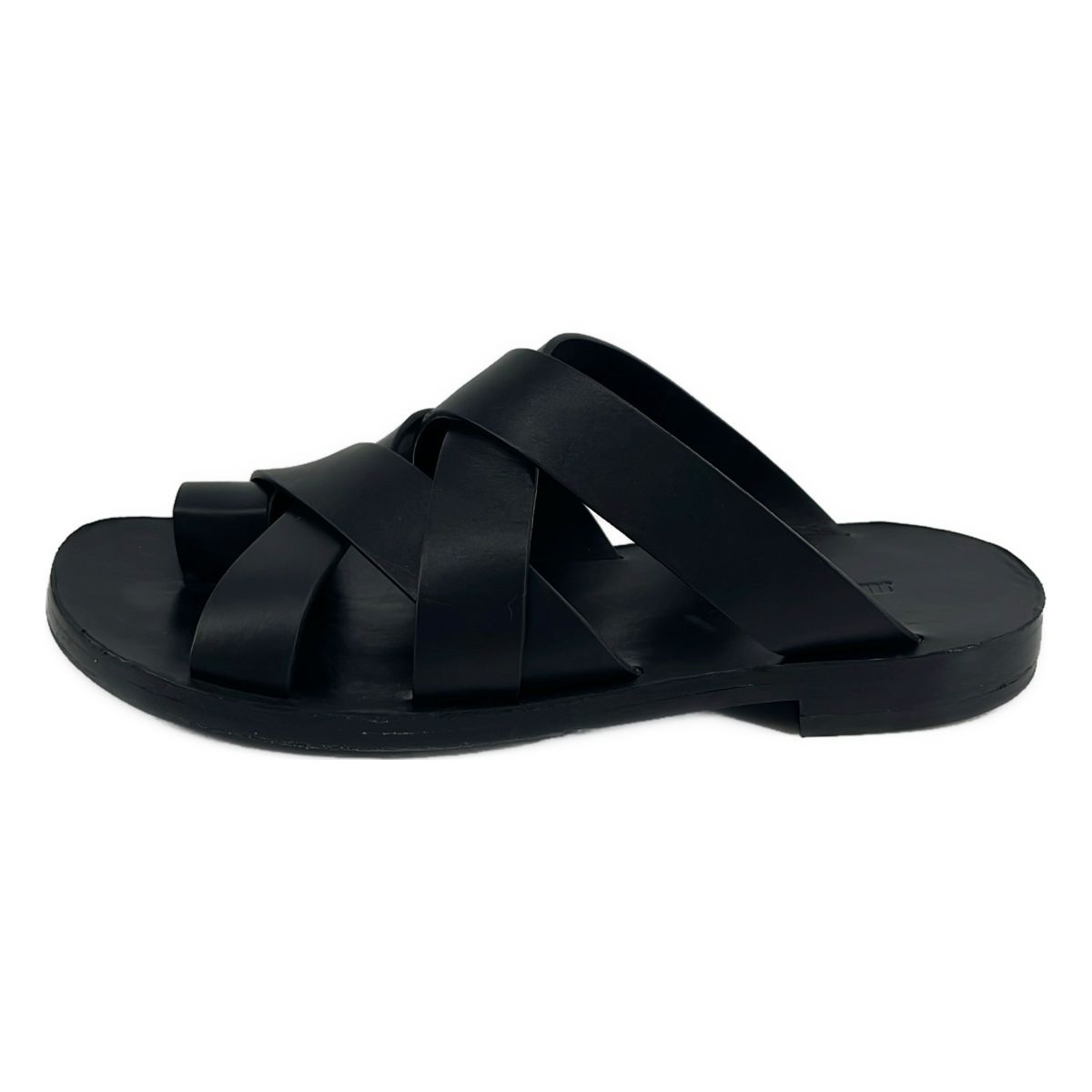 JIL SANDER / ジルサンダー | レザー クロス トングサンダル | 37 