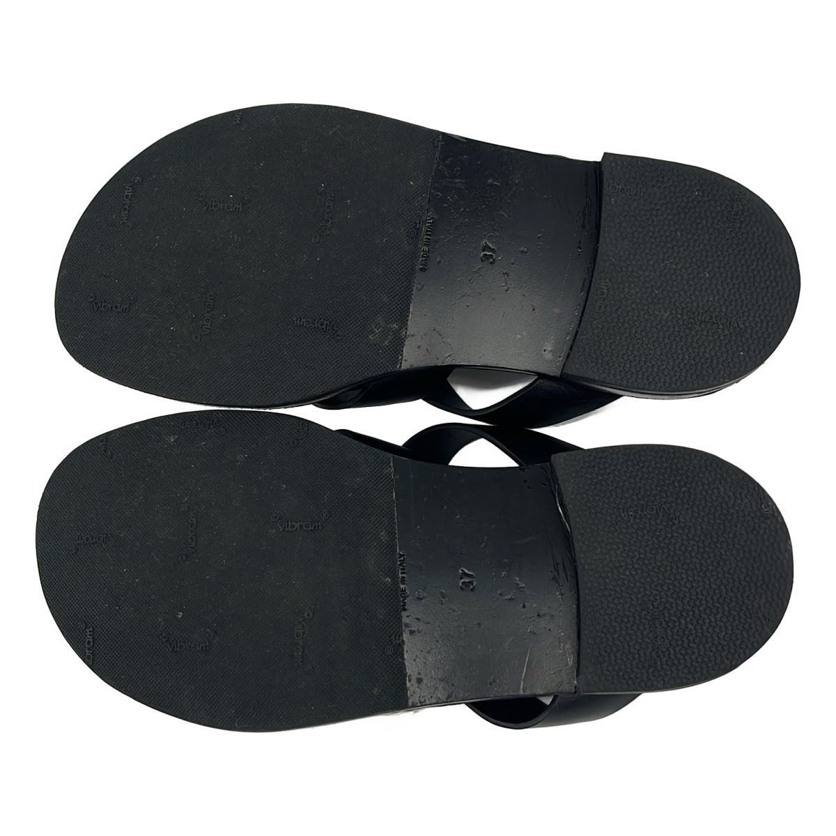 JIL SANDER / ジルサンダー | レザー クロス トングサンダル | 37 
