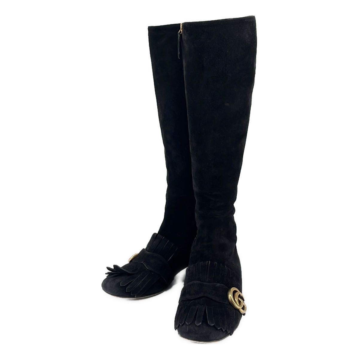 GUCCI / グッチ | GGマーモント スエード ロングブーツ | 35 | ブラック | レディース 19,295円