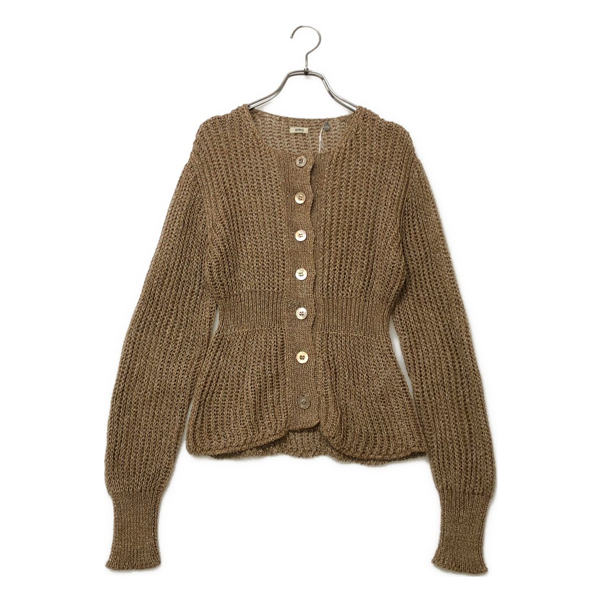 美品】 NOWOS / ノーウォス | リネン シルク ニット カーディガン | F 