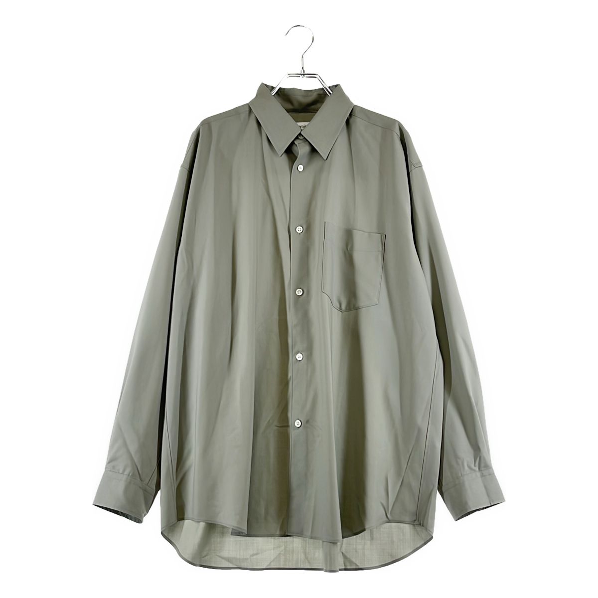 CORNIER / コルニエ | オーバーシルエット レギュラーカラー シャツ | L | グレー | メンズ