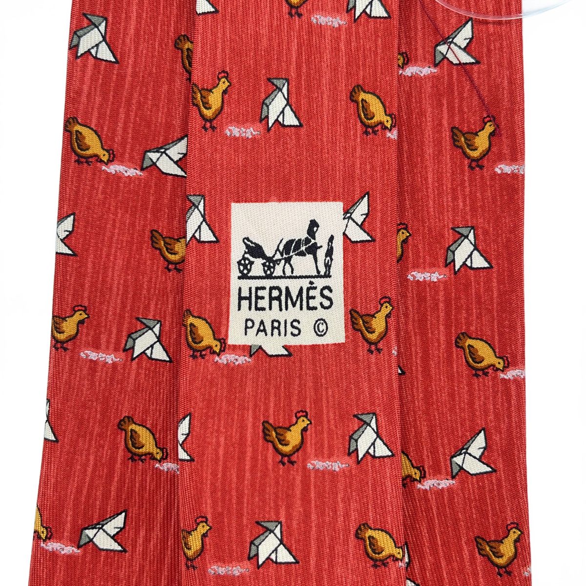 HERMES / エルメス | シルク 総柄 ネクタイ | レッド - メルカリ