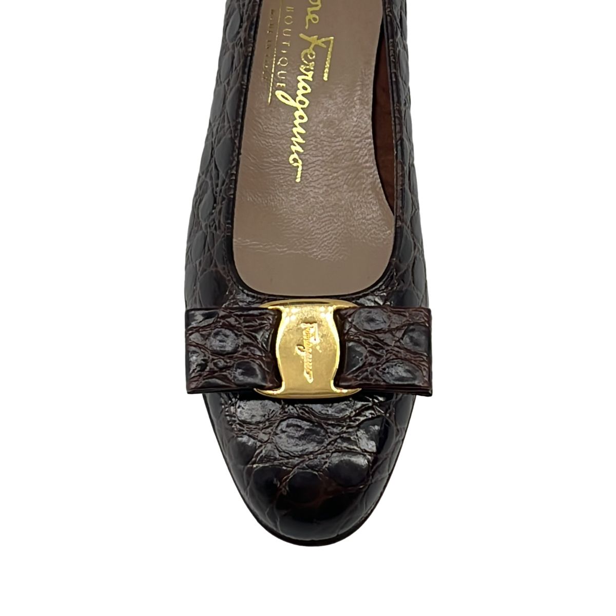 美品】 Salvatore Ferragamo / サルヴァトーレフェラガモ | クロコ型