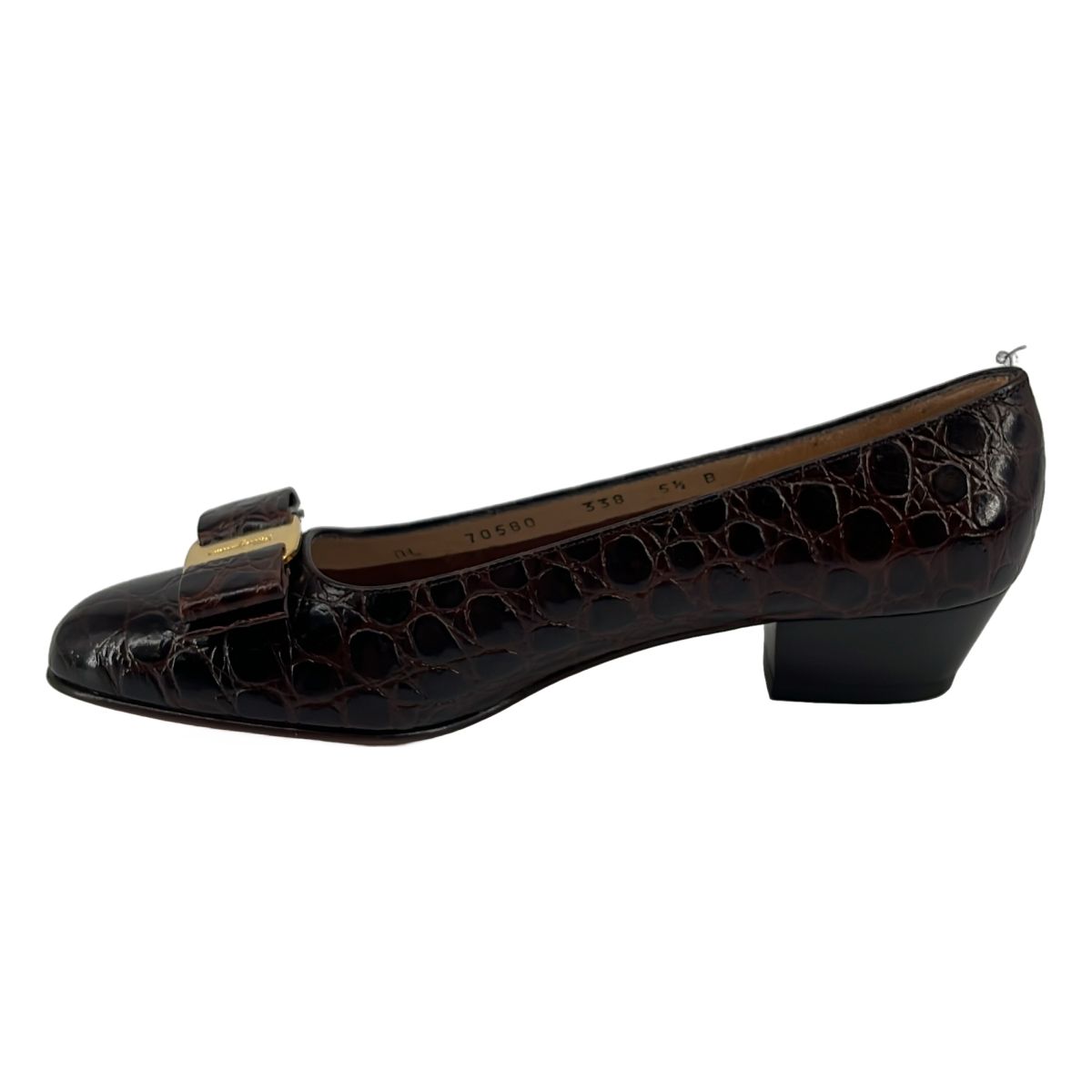 美品】 Salvatore Ferragamo / サルヴァトーレフェラガモ | クロコ型