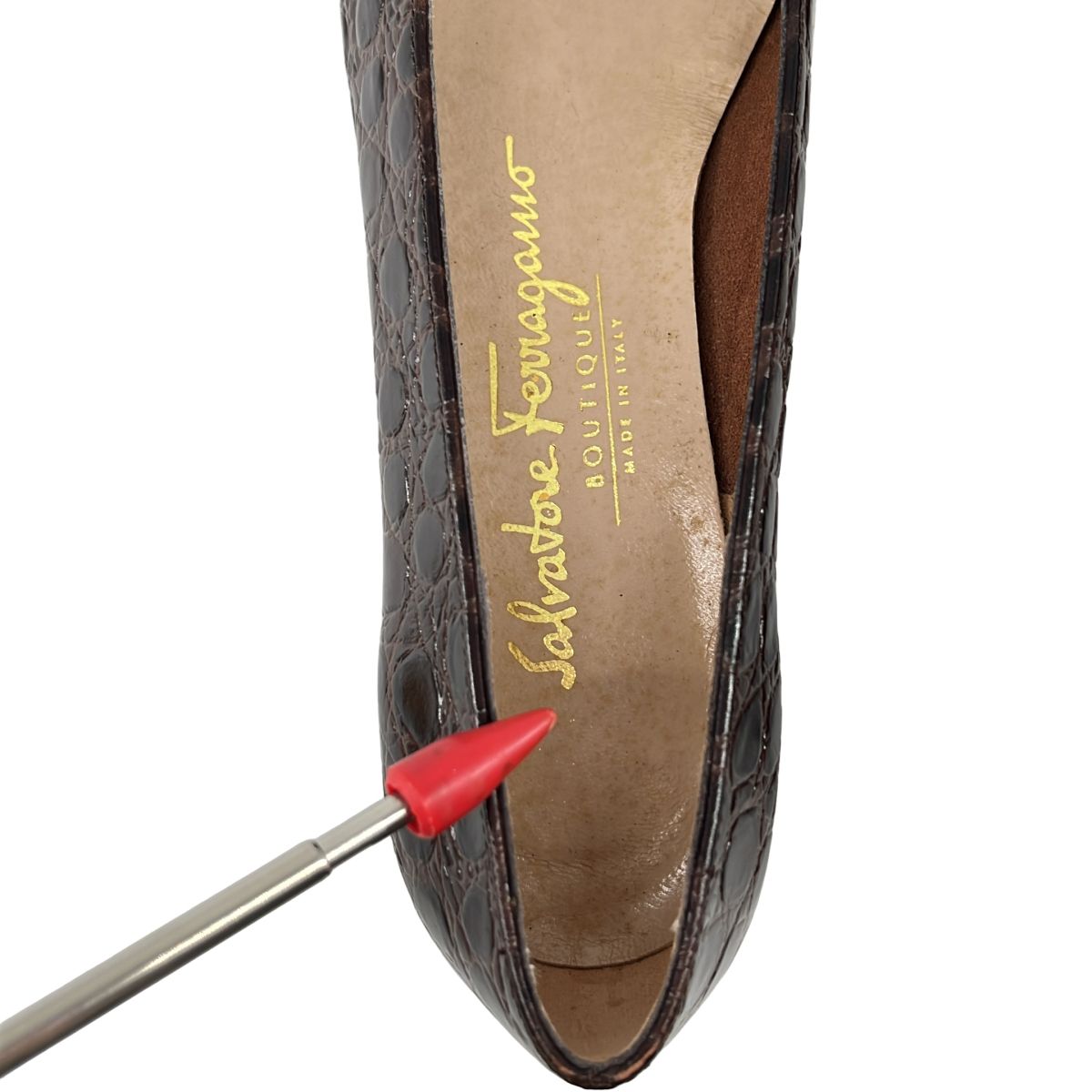 美品】 Salvatore Ferragamo / サルヴァトーレフェラガモ | クロコ型
