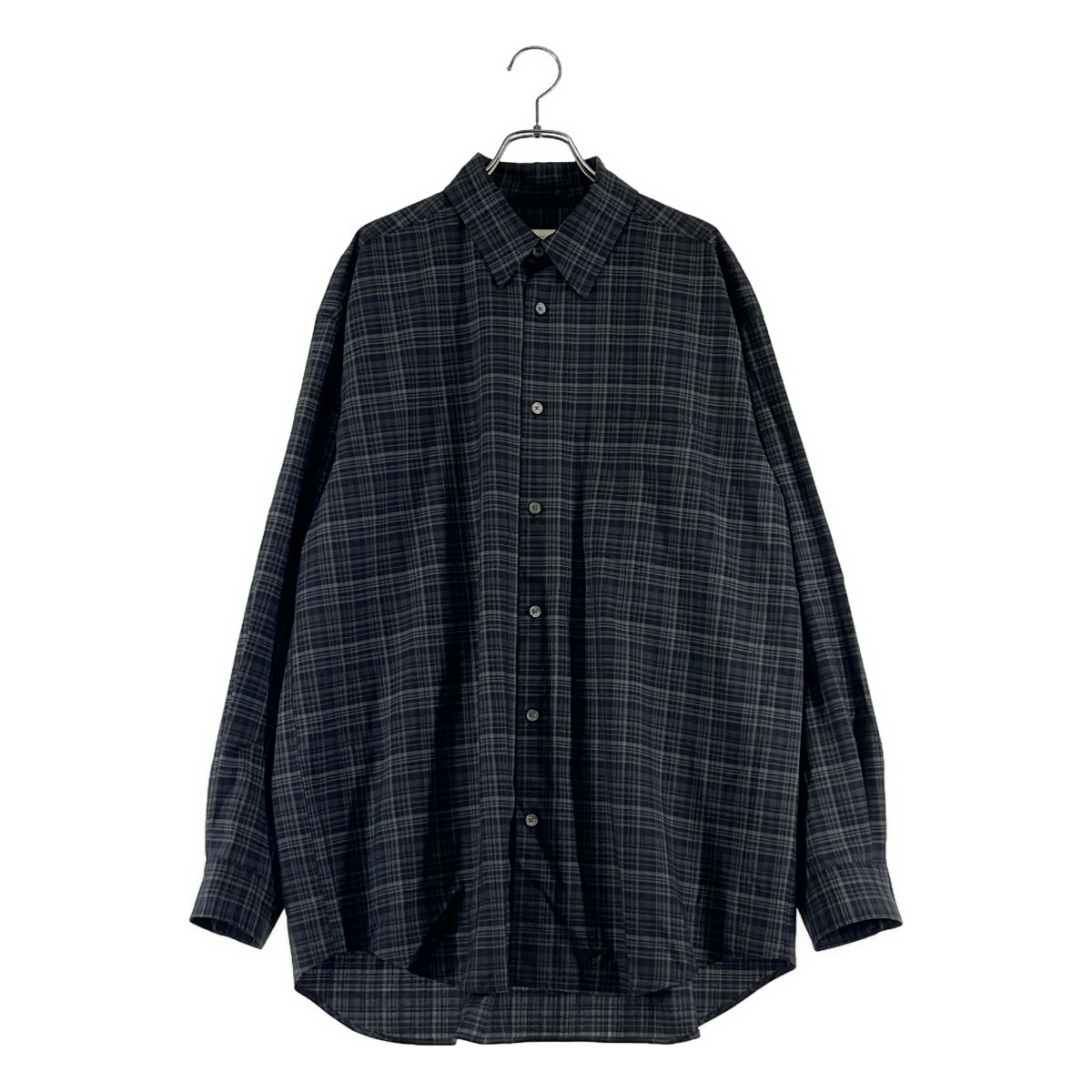 【美品】 CORNIER / コルニエ | チェック オーバーシルエット シャツ | L | グレー/ブラック | メンズ