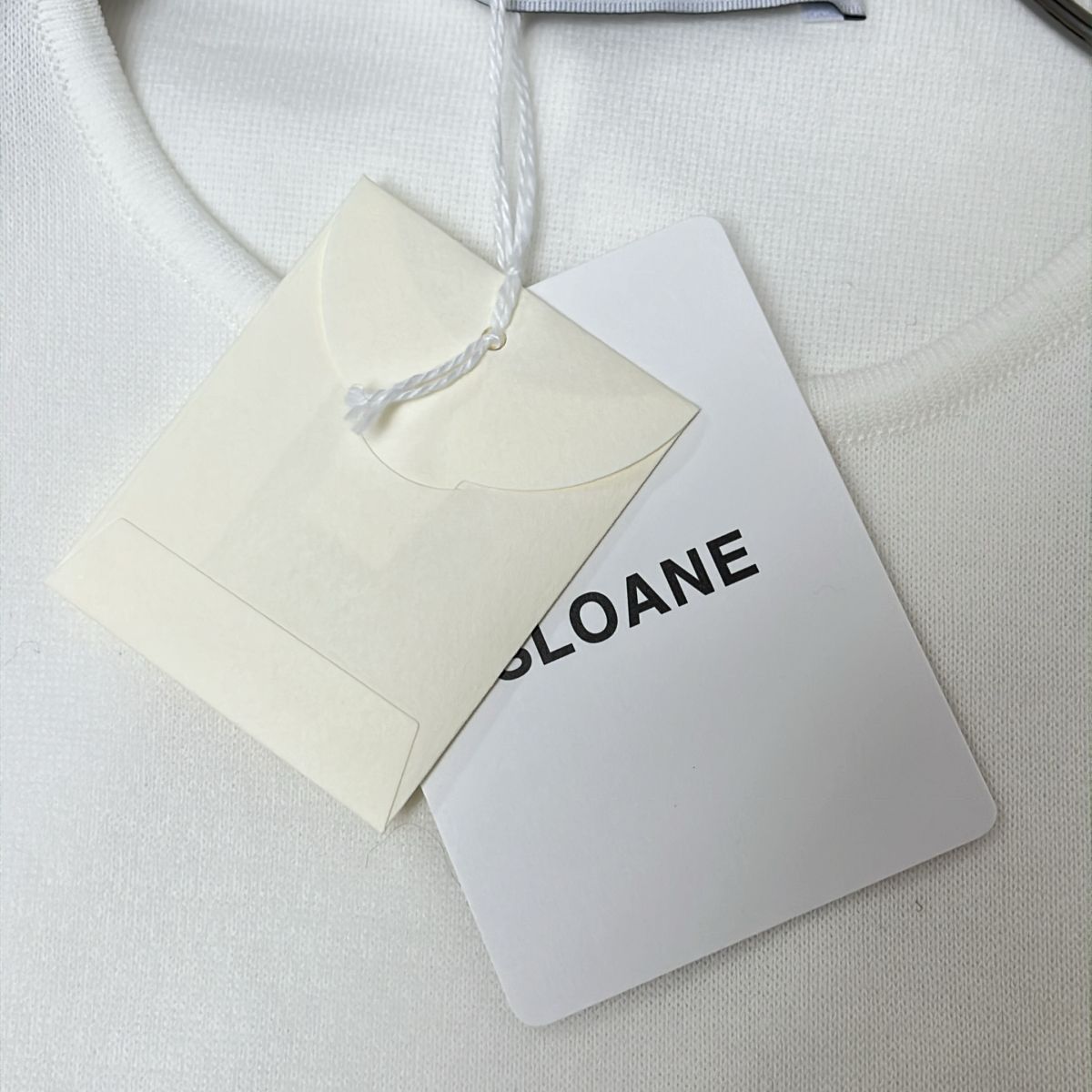 美品】 SLOANE / スローン | 肩で魅せる半袖ニット | M | ホワイト