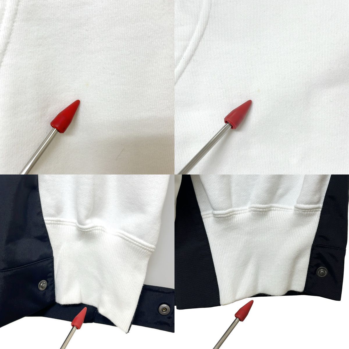 sacai / サカイ | ×THE NORTH FACE / ラバーロゴ 切替 プルオーバー パーカー | M | ホワイト | メンズ sacai / サカイ | ×THE NORTH FACE / ラバーロゴ 切替 プルオーバー