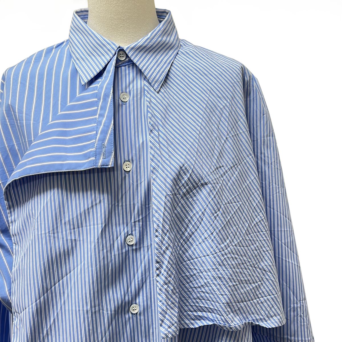 Maison Special / メゾンスペシャル | Asymmetrical drape shirt