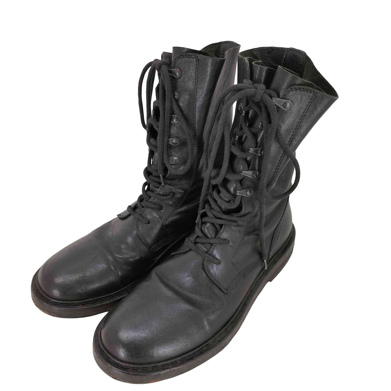 アンドゥムルメステール Ann DEMEULEMEESTER レースアップ レザー