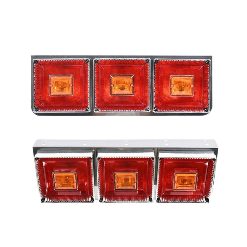 MORASTYLE トラック用 LED 角型 テールランプ 三連 左右セット 24V
