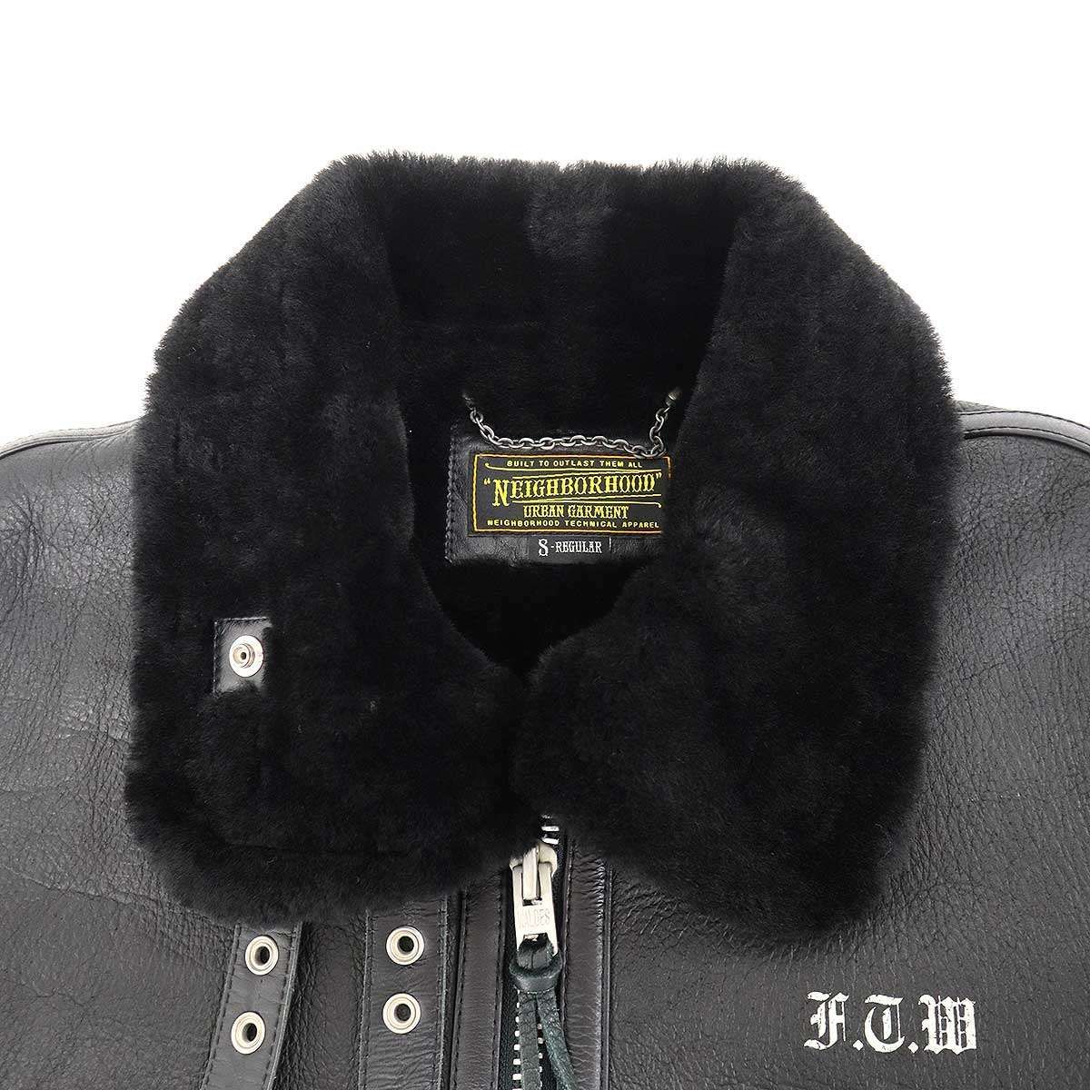 NEIGHBORHOOD ネイバーフッド 10AW B-3D/MC-JKT ムートンレザー