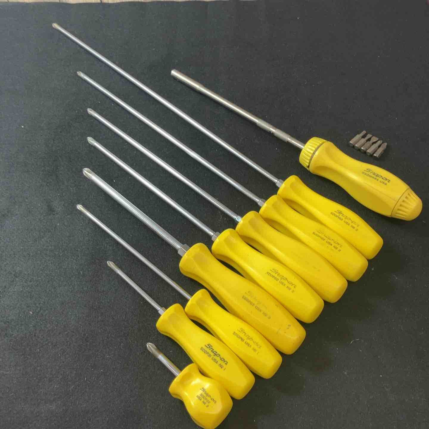 【中古品】 スナップオン(Snap-on) SDDP22 SSDMR8A プラスドライバー イエローグリップ 9本 【東大和店】 21,830円