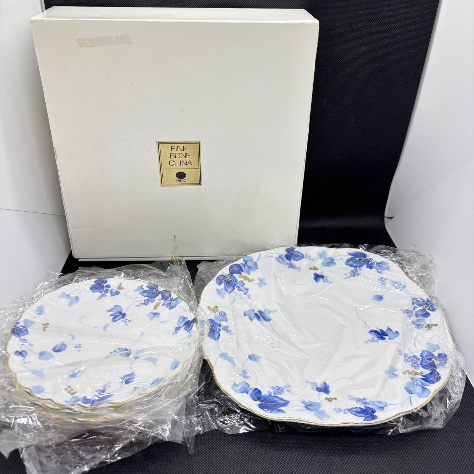 新品未使用】NIKKO ファインボーンチャイナ ケーキプレートセット 大皿