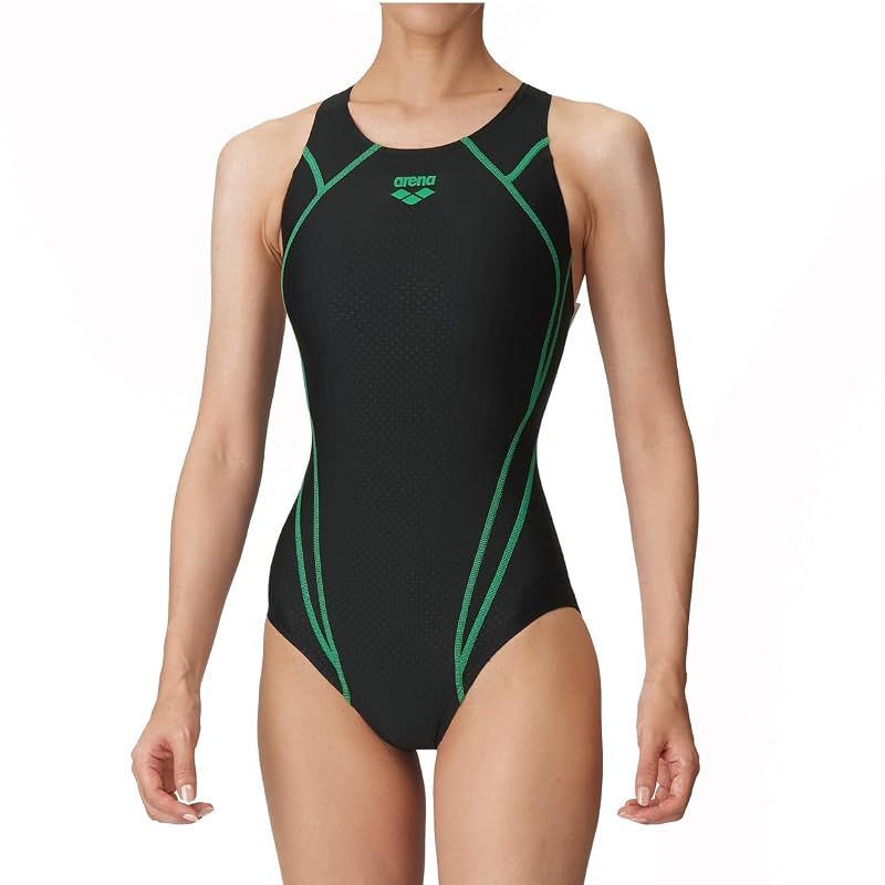 【新品】 【WA承認】 arena(アリーナ) 競泳水着 レース用 レディース 【AQUA RACING】 Mサイズ ECO エコ ECO AQUA STRIPE-D 着やストラップ はっ水 初級者向け AS4FRC51L