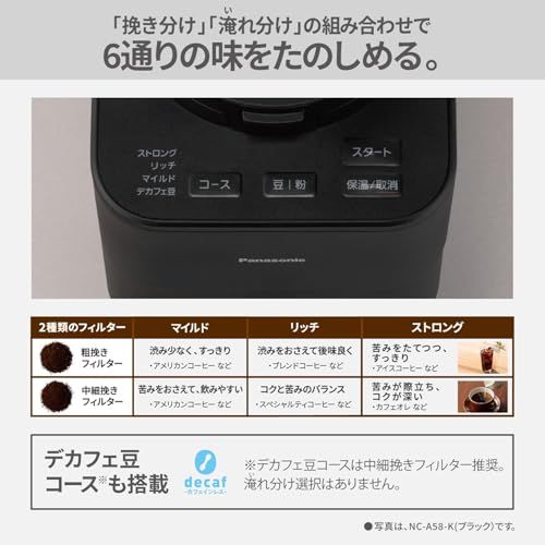 パナソニック コーヒーメーカー 全自動 沸騰浄水機能 ミル自動洗浄