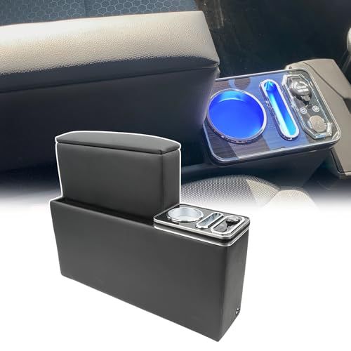 コンソールボックス スズキ クロスビー MN71S専用 アームレスト付き センター収納 三層仕切り 車内収納ボックス Type-C＆USB充電 7色LEDライト PUレザー＆アクリル 肘置き カーアクセサリー 簡単取付ts 09e60d0e