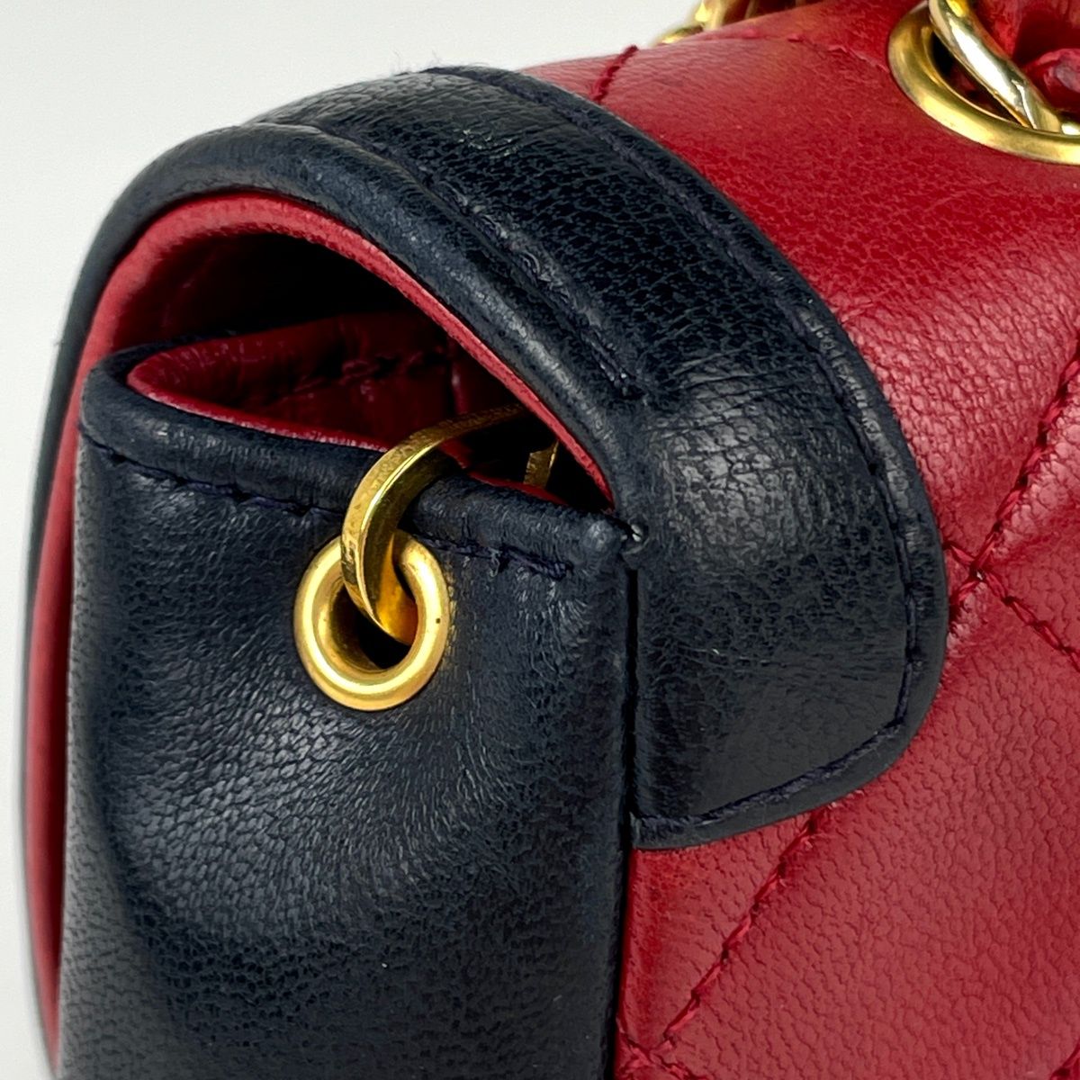 ☆CHANEL☆レザーショルダーバッグ　ココマーク シャネル CHANEL ココマーク チェーン ショルダーバッグ バイカラー
