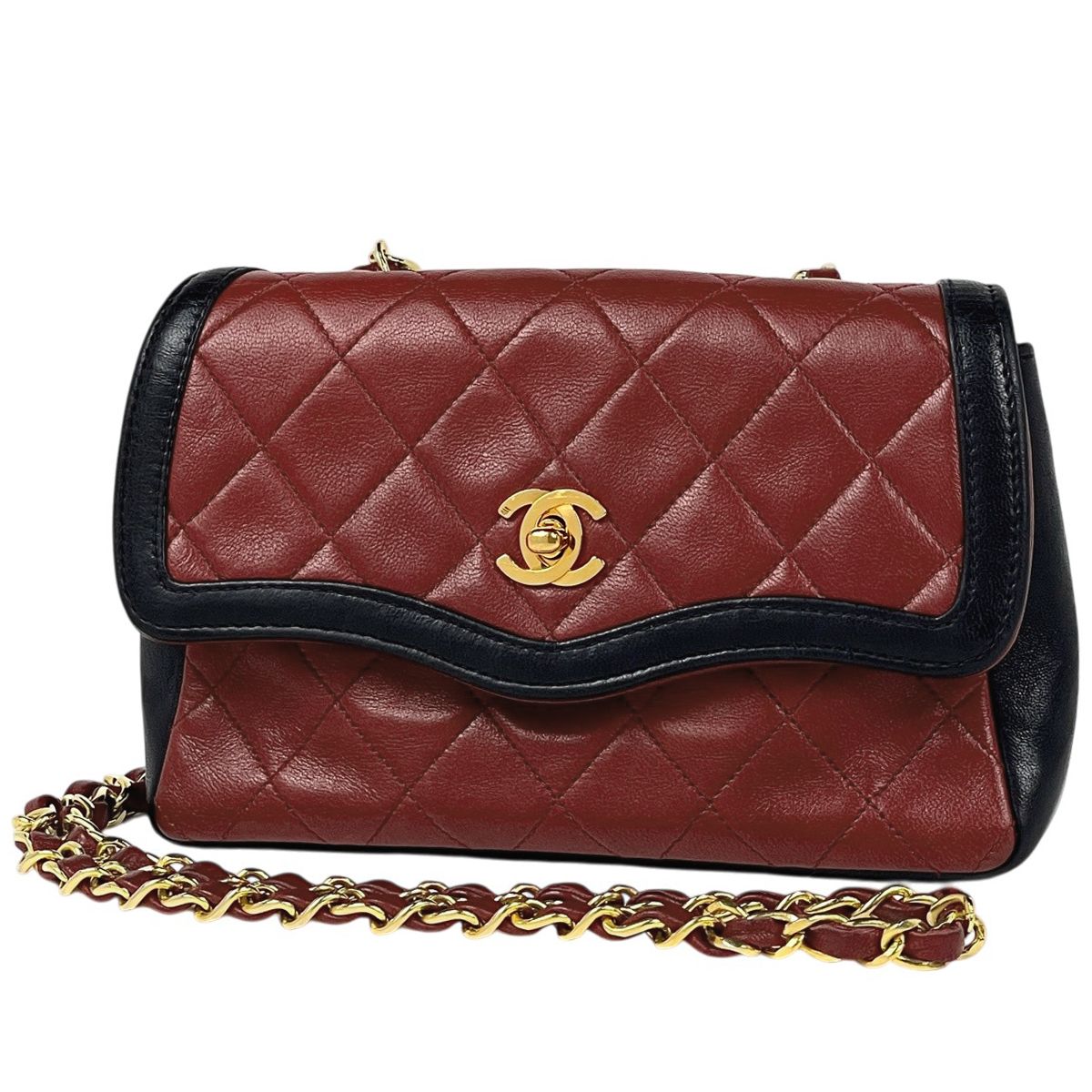 シャネル CHANEL ココマーク チェーン ショルダーバッグ バイカラー