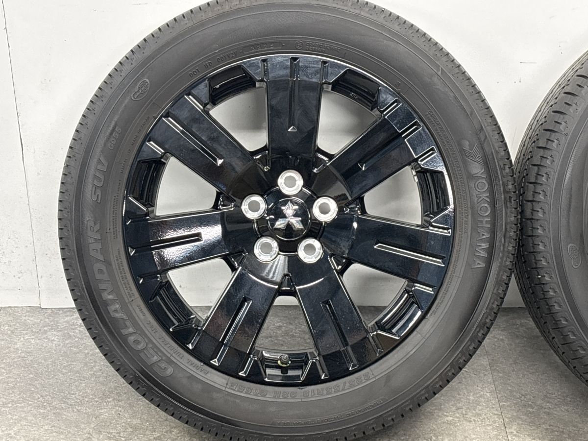 美品 2025年製 バリ溝】ミツビシ デリカD5 シャモニー 純正 18in 7J+38