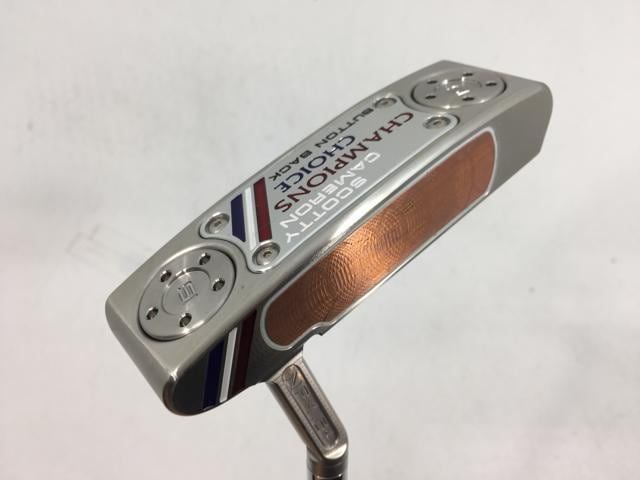 返品OK 【中古ゴルフクラブ】タイトリスト スコッティ・キャメロン チャンピオンズチョイス ボタンバック ニューポート1.5+ パター オリジナルスチール パター