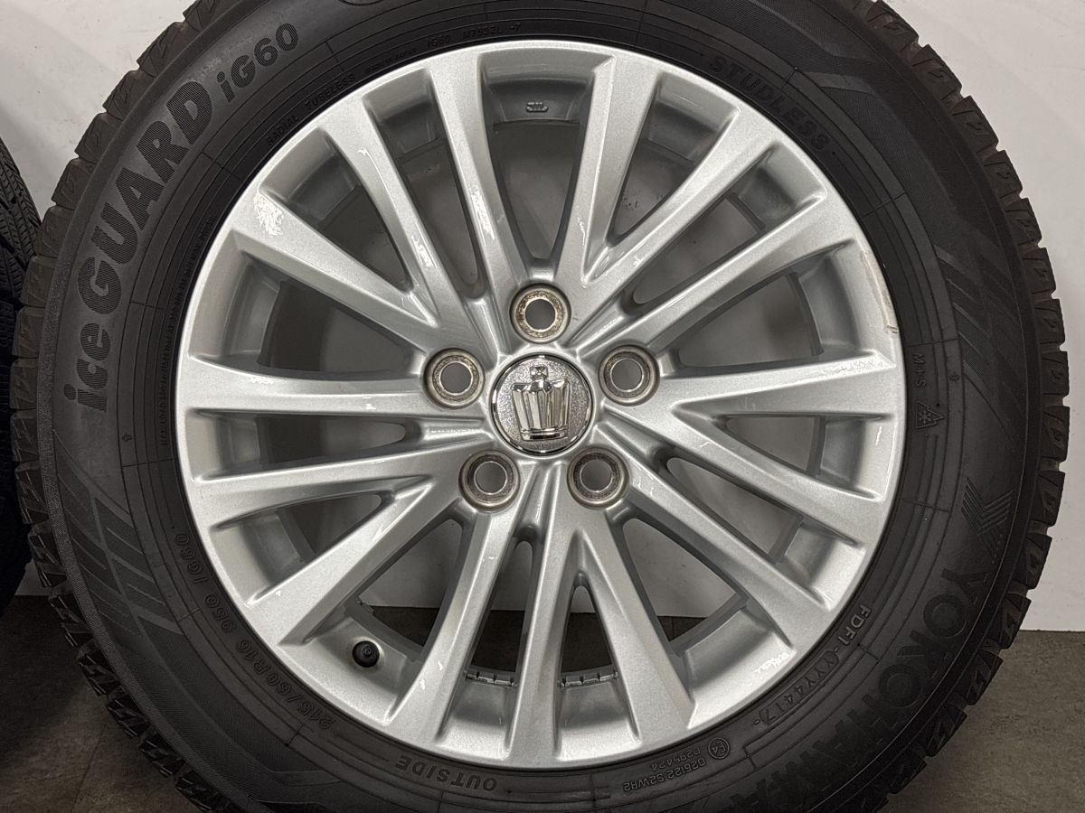 社外アルミ トヨタ専用 215/60Ｒ16 カムリ クラウンロイヤル マークX 純正品】トヨタ 210 クラウン ロイヤル 純正 16in 7J +40 PCD114.3