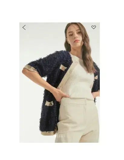 ランバンコレクション ハーフスリーブ カラー LINE カーディガン フリーサイズ 正規品