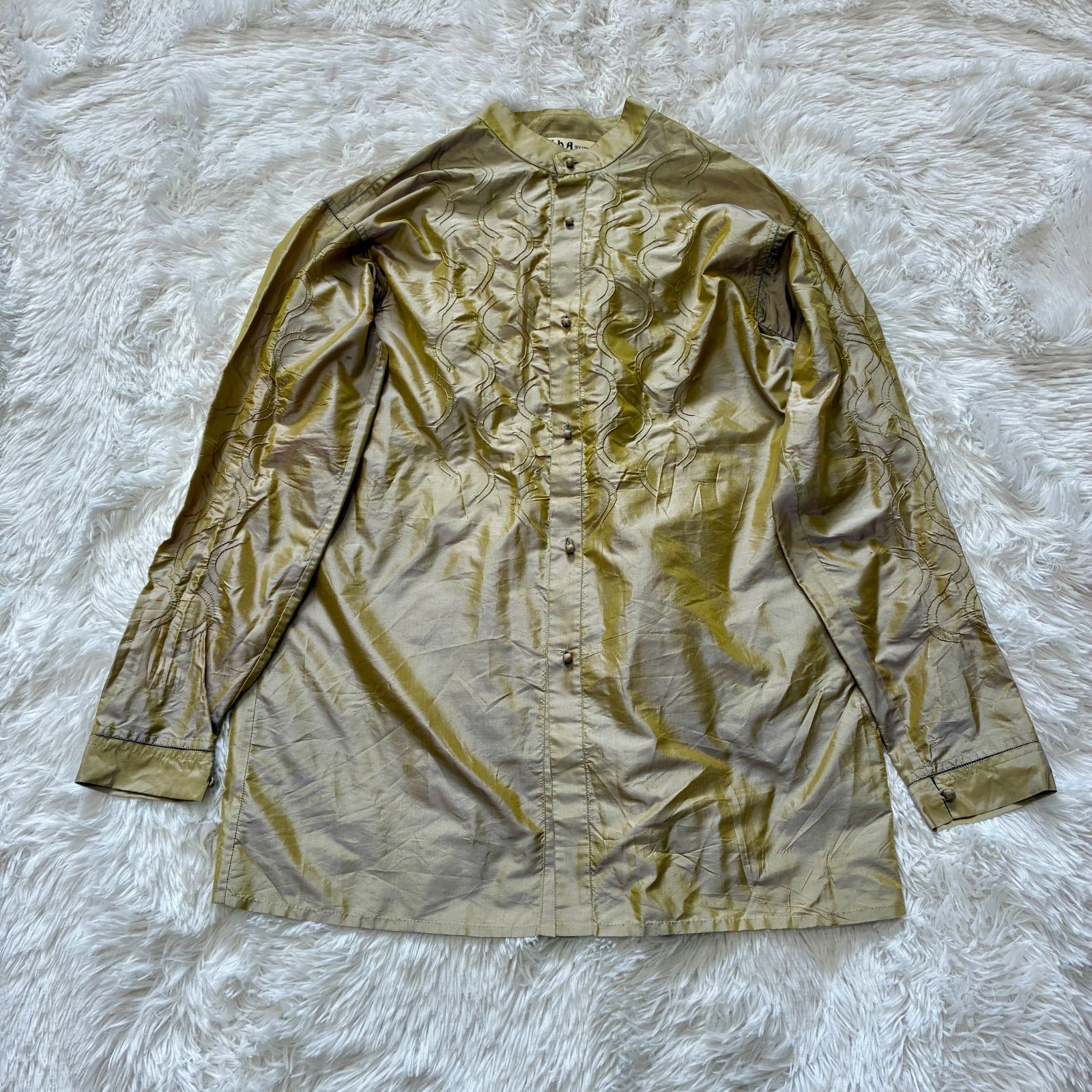 稀少】AShA イッセイミヤケ インドシルク チャイナ服 ASHA BY MDS