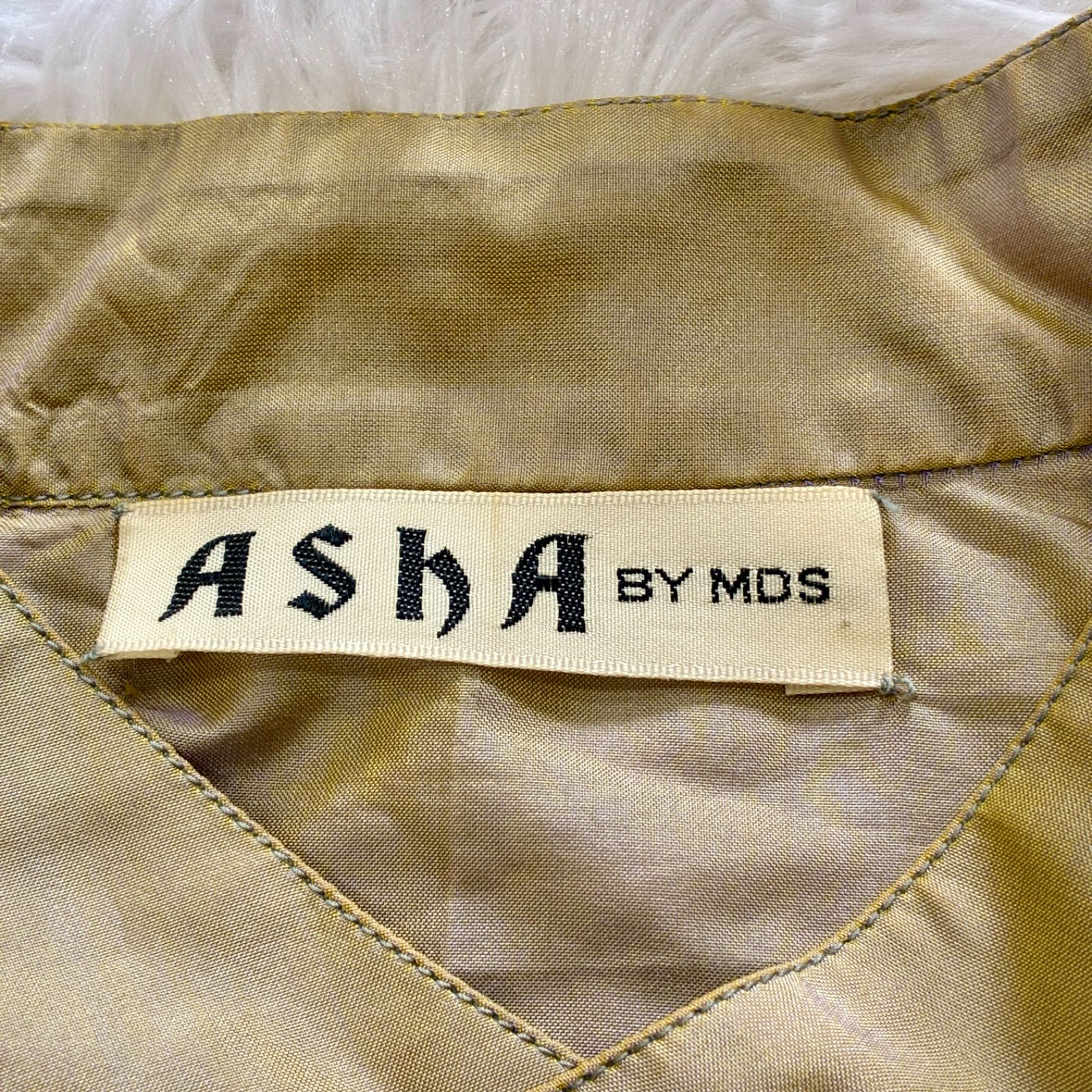 稀少】AShA イッセイミヤケ インドシルク チャイナ服 ASHA BY MDS