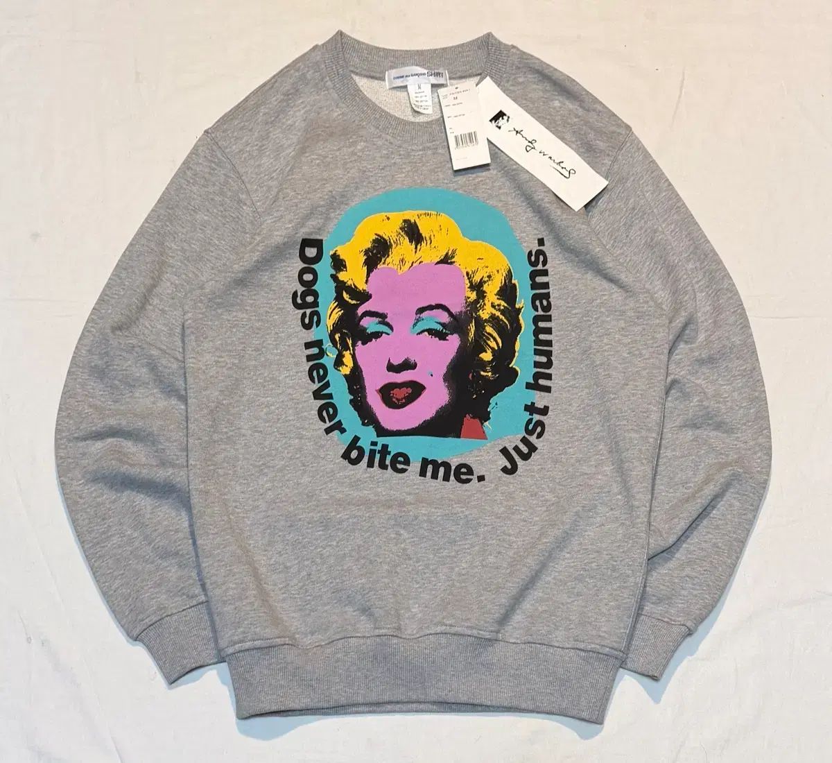 COMME des GARCONS シャツ X Andy Warhol(アンディ・ウォーホル) マリリン マン スウェット グレー