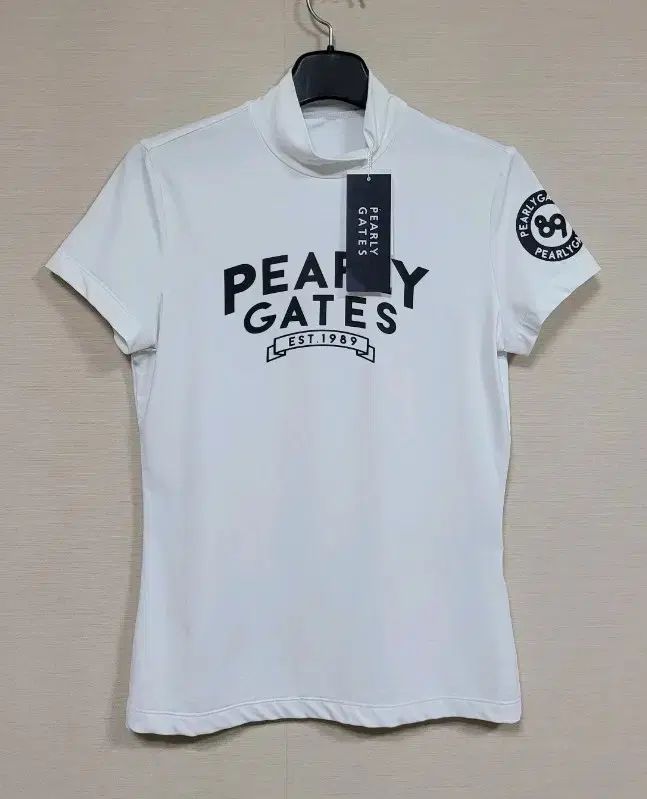 PEARLY GATES パーリーゲイツ レディース スマイル ロゴ モクネック Tシャツ (新品)
