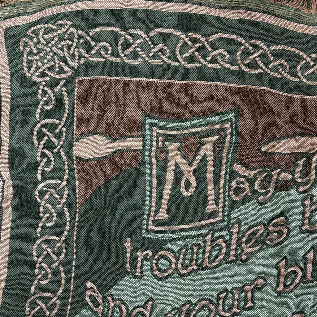 vintageラグ ブランケット マルチカバー タペストリー メッセージ